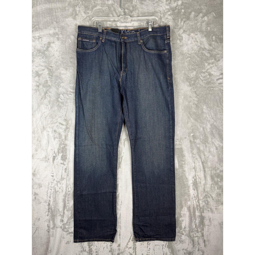 Calvin Klein Jeans Bootcut Dark Wash Mens Size 36x34 Denim Pants MP49A33